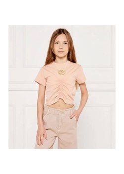 Pinko UP T-shirt | Cropped Fit ze sklepu Gomez Fashion Store w kategorii Bluzki dziewczęce - zdjęcie 184959836