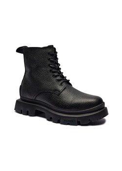 HUGO Skórzane buty wysokie Fabyan_halb_ltgr ze sklepu Gomez Fashion Store w kategorii Buty zimowe męskie - zdjęcie 184961007