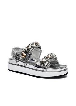 TORY BURCH Sandały KIRA EMBELLISHED | z dodatkiem skóry ze sklepu Gomez Fashion Store w kategorii Sandały damskie - zdjęcie 184961467