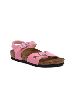 Birkenstock Sandały Patent Candy Pink | z dodatkiem skóry | narrow fit ze sklepu Gomez Fashion Store w kategorii Sandały dziecięce - zdjęcie 184962488