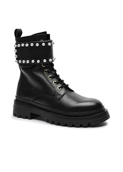 Love Moschino Skórzane botki ze sklepu Gomez Fashion Store w kategorii Workery damskie - zdjęcie 184962699