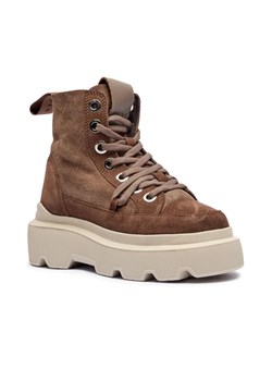 INUIKII Skórzane botki na platformie MATILDA SHEARLING ze sklepu Gomez Fashion Store w kategorii Botki - zdjęcie 184963329
