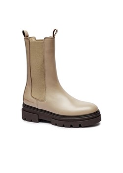 Tommy Hilfiger Skórzane sztyblety MONOCHROMATIC CHELSEA ze sklepu Gomez Fashion Store w kategorii Botki - zdjęcie 184964536