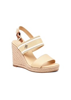 Tommy Hilfiger Sandały WEBBING HIGH WEDGE | z dodatkiem skóry ze sklepu Gomez Fashion Store w kategorii Sandały damskie - zdjęcie 184964546