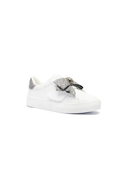 Kurt Geiger Skórzane sneakersy MINI LANEY BOW ze sklepu Gomez Fashion Store w kategorii Buty sportowe dziecięce - zdjęcie 184964946