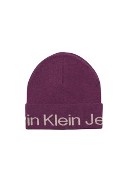 Calvin Klein Jeans Czapka | z dodatkiem wełny i kaszmiru ze sklepu Gomez Fashion Store w kategorii Czapki zimowe damskie - zdjęcie 184966045