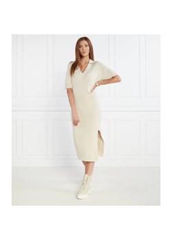 Tommy Hilfiger Sukienka OPEN POLO BLOUSSON SS | z dodatkiem jedwabiu ze sklepu Gomez Fashion Store w kategorii Sukienki - zdjęcie 184970417