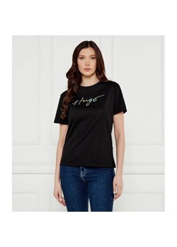 HUGO T-shirt Damacia_3 | Regular Fit ze sklepu Gomez Fashion Store w kategorii Bluzki damskie - zdjęcie 184971639
