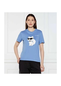 Karl Lagerfeld T-shirt IKON AQUARELLE | Regular Fit ze sklepu Gomez Fashion Store w kategorii Bluzki damskie - zdjęcie 184971787