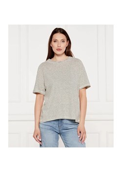 Tommy Hilfiger T-shirt | Loose fit | z dodatkiem lnu ze sklepu Gomez Fashion Store w kategorii Bluzki damskie - zdjęcie 184972035