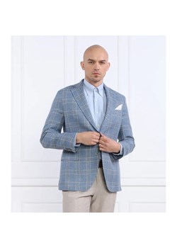 Oscar Jacobson Lniana marynarka Fogerty Blazer | Slim Fit | z dodatkiem jedwabiu ze sklepu Gomez Fashion Store w kategorii Marynarki męskie - zdjęcie 184973226