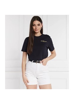 Tommy Hilfiger T-shirt GOLD BUTTON | Regular Fit ze sklepu Gomez Fashion Store w kategorii Bluzki damskie - zdjęcie 184976176