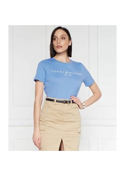 Tommy Hilfiger T-shirt REG CORP LOGO C-NK SS | Regular Fit ze sklepu Gomez Fashion Store w kategorii Bluzki damskie - zdjęcie 184976239