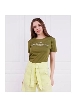 Aeronautica Militare T-shirt | Regular Fit ze sklepu Gomez Fashion Store w kategorii Bluzki damskie - zdjęcie 184978858