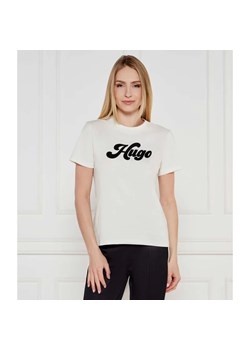 HUGO T-shirt Damacia_4 | Regular Fit ze sklepu Gomez Fashion Store w kategorii Bluzki damskie - zdjęcie 184979549
