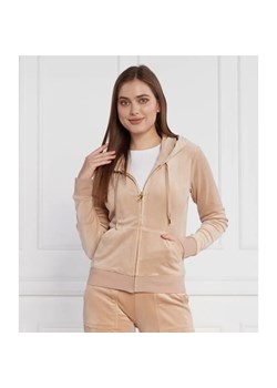 Juicy Couture Bluza Robertson Classic Velour Zip Trough Hoodie GOLD HW | Regular Fit ze sklepu Gomez Fashion Store w kategorii Bluzy damskie - zdjęcie 184980966