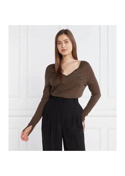 Calvin Klein Wełniany sweter EXTRA FINE V-NK | Regular Fit ze sklepu Gomez Fashion Store w kategorii Swetry damskie - zdjęcie 184982788