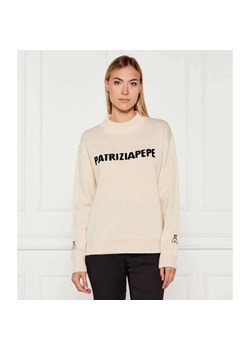Patrizia Pepe Sweter | Relaxed fit | z dodatkiem wełny ze sklepu Gomez Fashion Store w kategorii Swetry damskie - zdjęcie 184983696