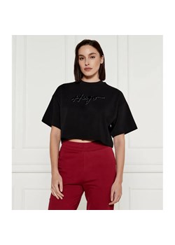 HUGO T-shirt | Cropped Fit ze sklepu Gomez Fashion Store w kategorii Bluzki damskie - zdjęcie 184984728