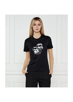 Karl Lagerfeld T-shirt IKON SKETCH DUO | Regular Fit ze sklepu Gomez Fashion Store w kategorii Bluzki damskie - zdjęcie 184984918