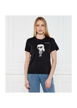Karl Lagerfeld T-shirt IKON AQUARELLE K | Regular Fit ze sklepu Gomez Fashion Store w kategorii Bluzki damskie - zdjęcie 184986778