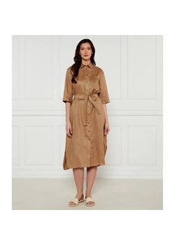 MM Lniana sukienka z paskiem NOCINO ze sklepu Gomez Fashion Store w kategorii Sukienki - zdjęcie 184987047