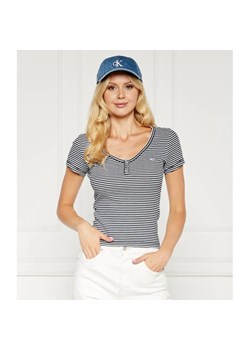 Tommy Jeans T-shirt HENLEY | Slim Fit ze sklepu Gomez Fashion Store w kategorii Bluzki damskie - zdjęcie 184988717