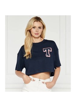 Tommy Jeans T-shirt LETTERMAN | Oversize fit ze sklepu Gomez Fashion Store w kategorii Bluzki damskie - zdjęcie 184989276