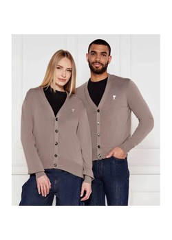 AMI Paris Wełniany kardigan | Regular Fit ze sklepu Gomez Fashion Store w kategorii Swetry damskie - zdjęcie 184990087