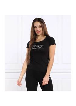 EA7 T-shirt | Slim Fit ze sklepu Gomez Fashion Store w kategorii Bluzki damskie - zdjęcie 184991766