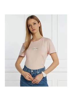 Calvin Klein Jeans T-shirt | Slim Fit ze sklepu Gomez Fashion Store w kategorii Bluzki damskie - zdjęcie 184991856