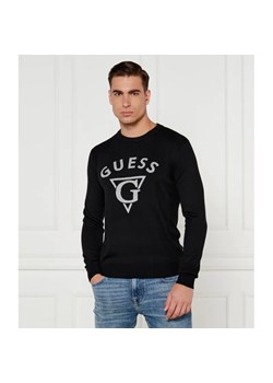GUESS Sweter EDGAR | Regular Fit | z dodatkiem jedwabiu ze sklepu Gomez Fashion Store w kategorii Swetry męskie - zdjęcie 184993129