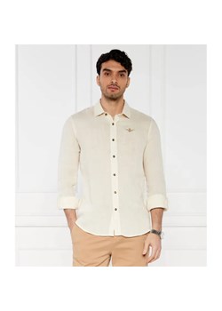 Aeronautica Militare Lniana koszula | Regular Fit ze sklepu Gomez Fashion Store w kategorii Koszule męskie - zdjęcie 184993258