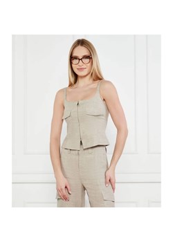 Marella Lniany top NICOLAS | Slim Fit ze sklepu Gomez Fashion Store w kategorii Bluzki damskie - zdjęcie 184993508