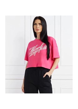 Karl Lagerfeld T-shirt | Cropped Fit ze sklepu Gomez Fashion Store w kategorii Bluzki damskie - zdjęcie 184993747