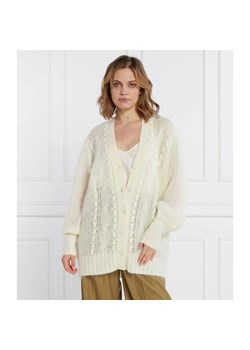 TWINSET Wełniany kardigan | Relaxed fit ze sklepu Gomez Fashion Store w kategorii Swetry damskie - zdjęcie 184996509