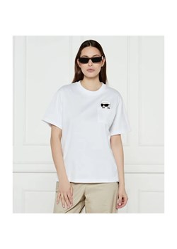 Karl Lagerfeld T-shirt IKON RS PEAK-A-BOO | Oversize fit ze sklepu Gomez Fashion Store w kategorii Bluzki damskie - zdjęcie 184996576