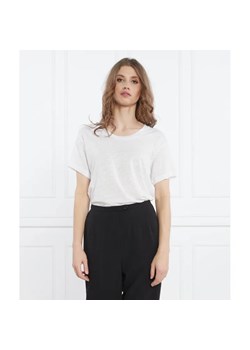 Samsøe Samsøe Lniany t-shirt | Regular Fit ze sklepu Gomez Fashion Store w kategorii Bluzki damskie - zdjęcie 184996908