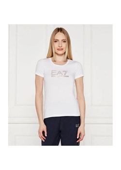 EA7 T-shirt | Slim Fit ze sklepu Gomez Fashion Store w kategorii Bluzki damskie - zdjęcie 184999569