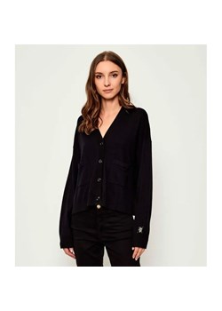 Liu Jo Kardigan | Regular Fit | z dodatkiem wełny - id: LJ255W000030222 - marki Liu Jo - 185005957 Liu Jo Kardigan | Regular Fit | z dodatkiem wełny ze sklepu Gomez Fashion Store w kategorii Swetry damskie - zdjęcie 185005957