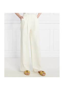 Patrizia Pepe Spodnie | Regular Fit | z dodatkiem lnu ze sklepu Gomez Fashion Store w kategorii Spodnie damskie - zdjęcie 185007645