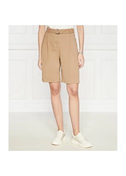 BOSS BLACK Lniane szorty + pasek Tannah1 | Relaxed fit ze sklepu Gomez Fashion Store w kategorii Szorty - zdjęcie 185009205