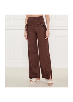 Patrizia Pepe Lniane spodnie cargo | Regular Fit ze sklepu Gomez Fashion Store w kategorii Spodnie damskie - zdjęcie 185012329