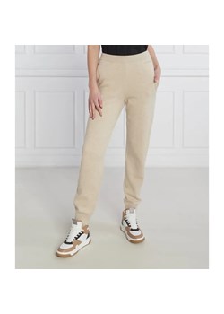 Calvin Klein Spodnie dzianinowe | Regular Fit | z dodatkiem kaszmiru ze sklepu Gomez Fashion Store w kategorii Spodnie damskie - zdjęcie 185013266
