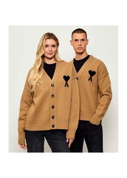 AMI Paris Wełniany kardigan | Regular Fit ze sklepu Gomez Fashion Store w kategorii Swetry damskie - zdjęcie 185013727