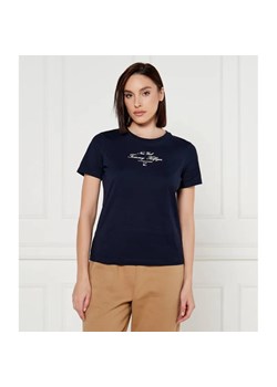 Tommy Hilfiger T-shirt | Regular Fit ze sklepu Gomez Fashion Store w kategorii Bluzki damskie - zdjęcie 185013898