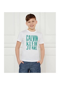 Calvin Klein Jeans T-shirt | Regular Fit ze sklepu Gomez Fashion Store w kategorii T-shirty chłopięce - zdjęcie 185015159