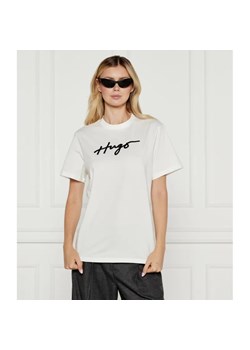 HUGO T-shirt VINTAGE | Loose fit ze sklepu Gomez Fashion Store w kategorii Bluzki damskie - zdjęcie 185015836
