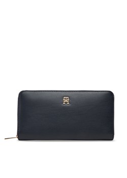 Duży Portfel Damski Tommy Hilfiger Th Icon Lrg Za AW0AW17744 Granatowy ze sklepu eobuwie.pl w kategorii Portfele damskie - zdjęcie 185016428
