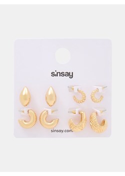 Sinsay - Kolczyki 4 pack - złoty ze sklepu Sinsay w kategorii Kolczyki - zdjęcie 185019587